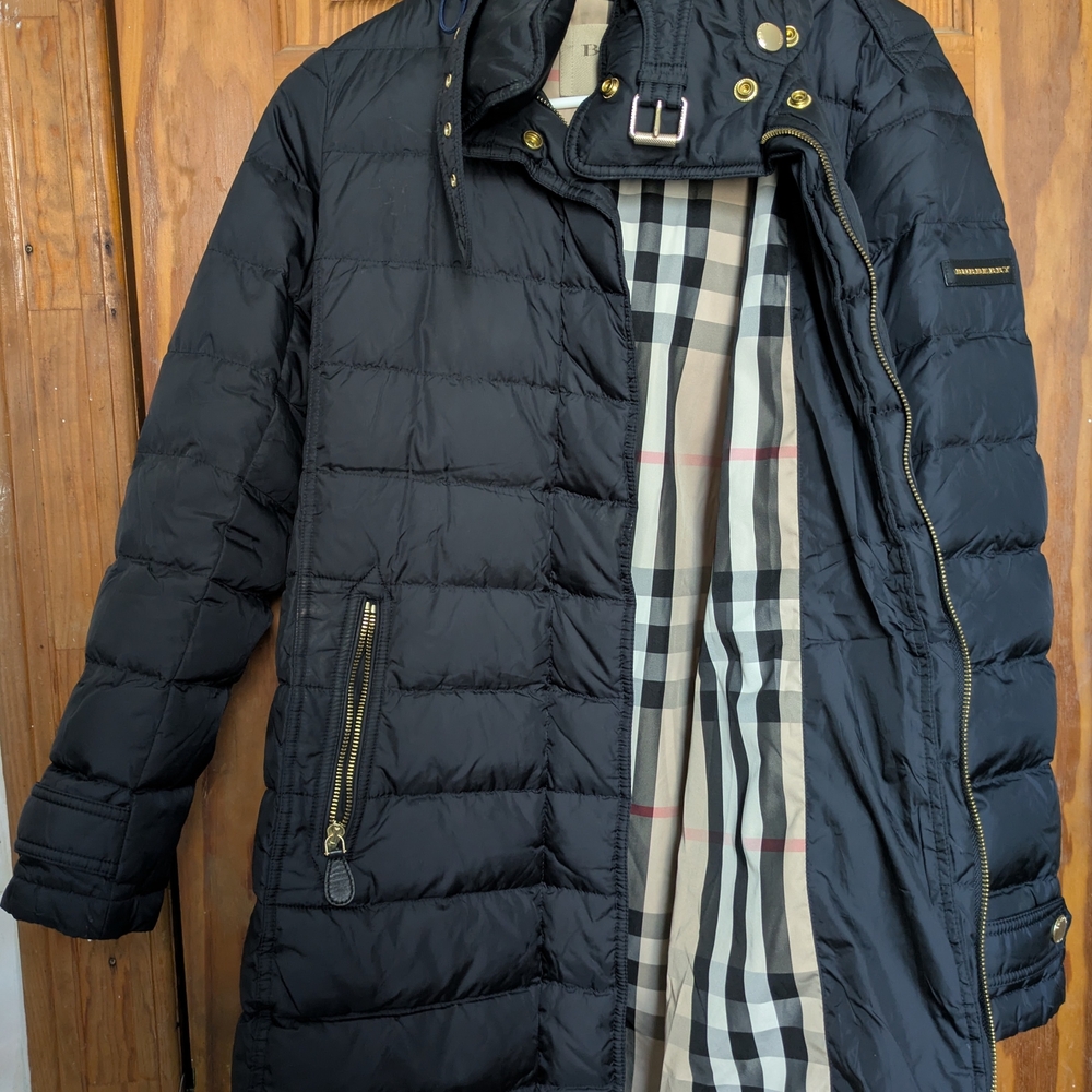 Burberry Brit Dark Navy Quilted Down Coat